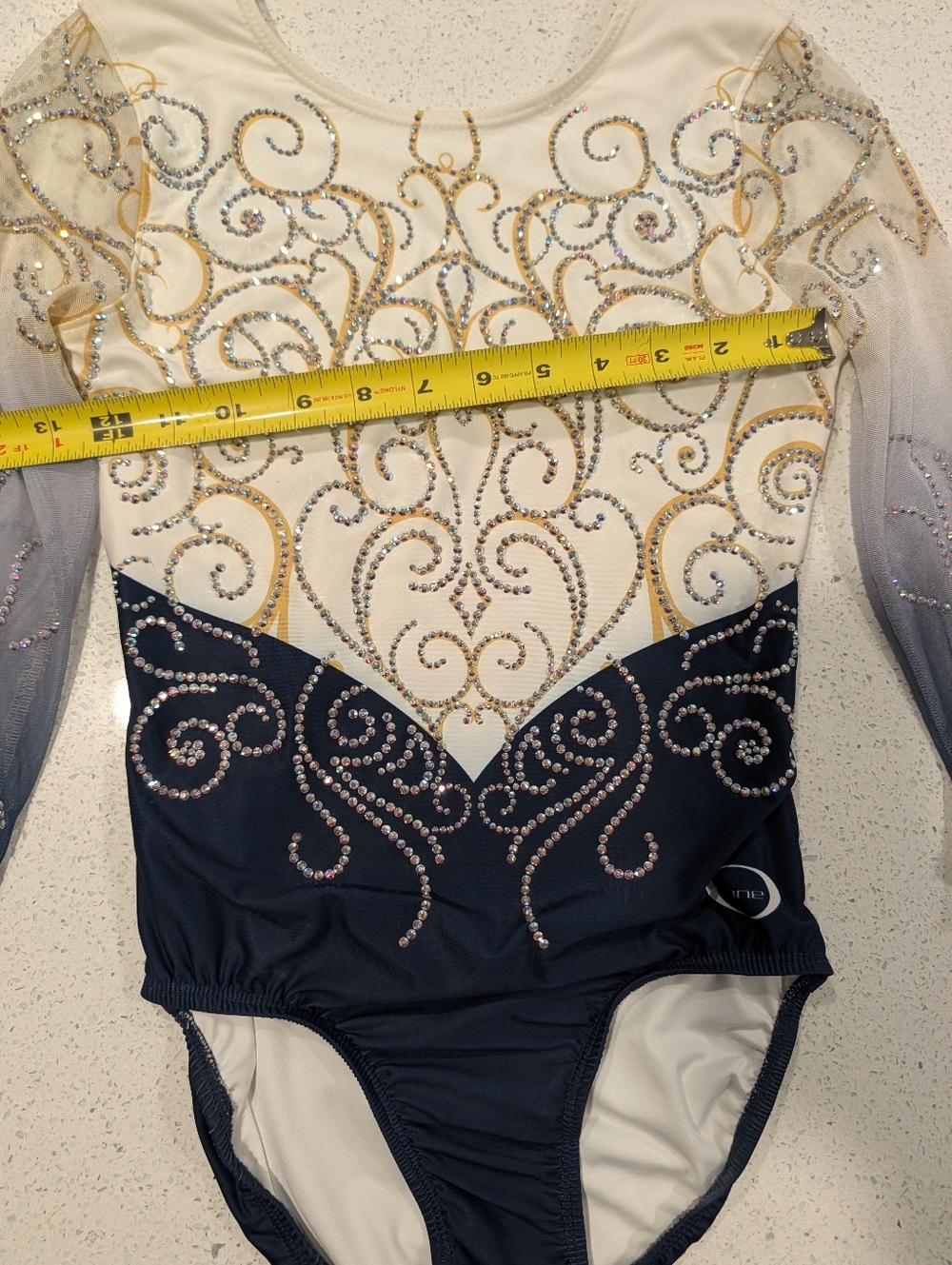 ATHLETE WORN Ozone gymnastics Leotard AM Medium SWAROVSKI Elite Competition Team - Picture 7 of 17